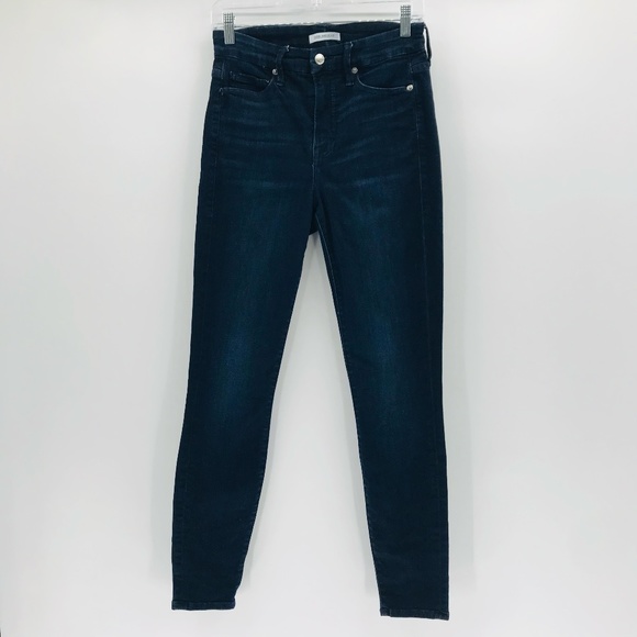Good American Good Legs High Rise Skinny Jeans Dark Wash Size 27 - Picture 1 of 7